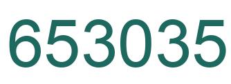 Number 653035 green image