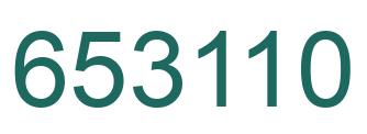 Number 653110 green image