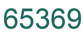 Number 65369 green image