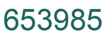 Number 653985 green image