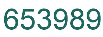 Number 653989 green image