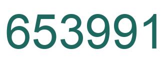 Number 653991 green image