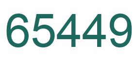 Zahl 65449 grün bild