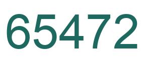 Number 65472 green image