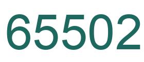 Number 65502 green image
