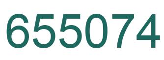 Number 655074 green image