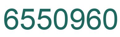 Number 6550960 green image