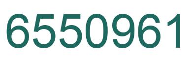 Number 6550961 green image