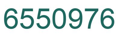Number 6550976 green image