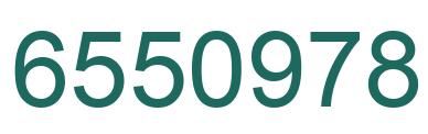 Number 6550978 green image
