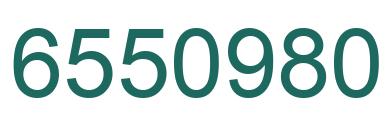 Number 6550980 green image