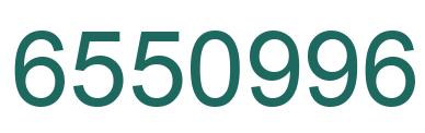 Number 6550996 green image