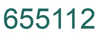 Number 655112 green image