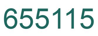 Number 655115 green image