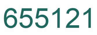 Number 655121 green image