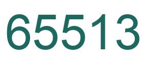 Number 65513 green image