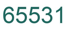 Number 65531 green image