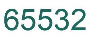 Number 65532 green image