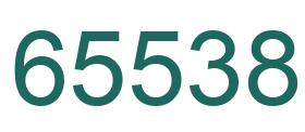 Number 65538 green image