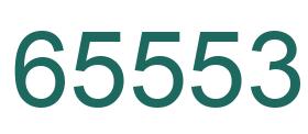 Number 65553 green image