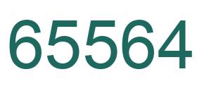 Number 65564 green image