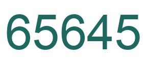 Number 65645 green image