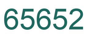 Zahl 65652 grün bild
