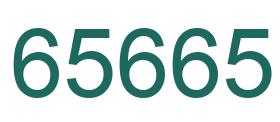 Zahl 65665 grün bild