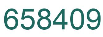 Number 658409 green image