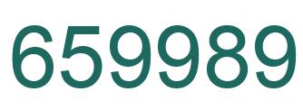 Número 659989 imagen verde