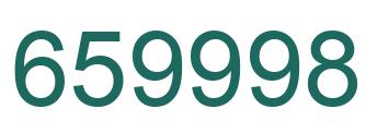 Number 659998 green image