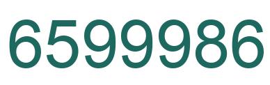 Number 6599986 green image