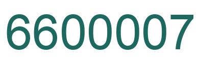 Número 6600007 imagen verde