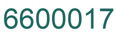 Number 6600017 green image