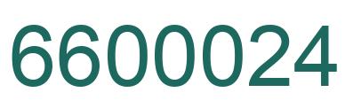 Number 6600024 green image