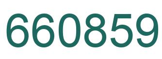 Number 660859 green image