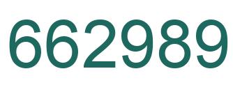 Number 662989 green image
