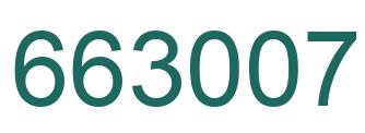 Number 663007 green image