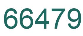 Number 66479 green image