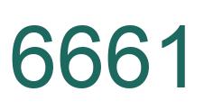 Zahl 6661 grün bild