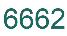 Zahl 6662 grün bild