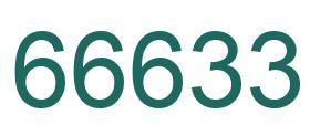 Zahl 66633 grün bild