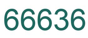 Zahl 66636 grün bild
