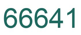 Zahl 66641 grün bild