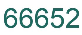 Number 66652 green image