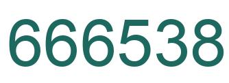 Number 666538 green image
