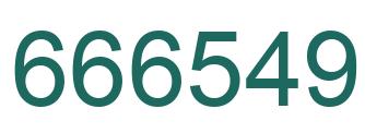 Number 666549 green image