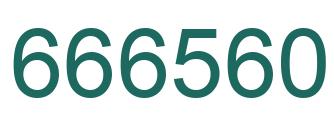 Number 666560 green image