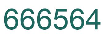 Number 666564 green image