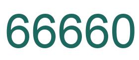 Zahl 66660 grün bild